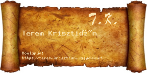 Terem Krisztián névjegykártya