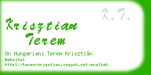 krisztian terem business card